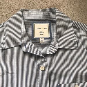 Striped button down shirt